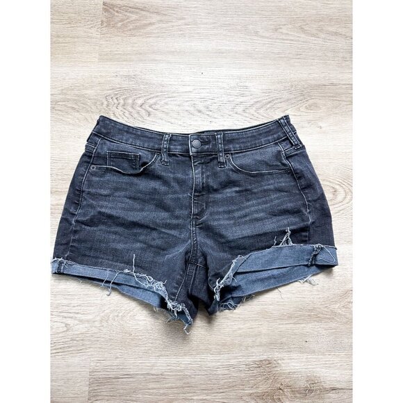Universal Thread High Rise Black Denim Shorts Womens 6 Jean 3in inseam - Picture 1 of 11